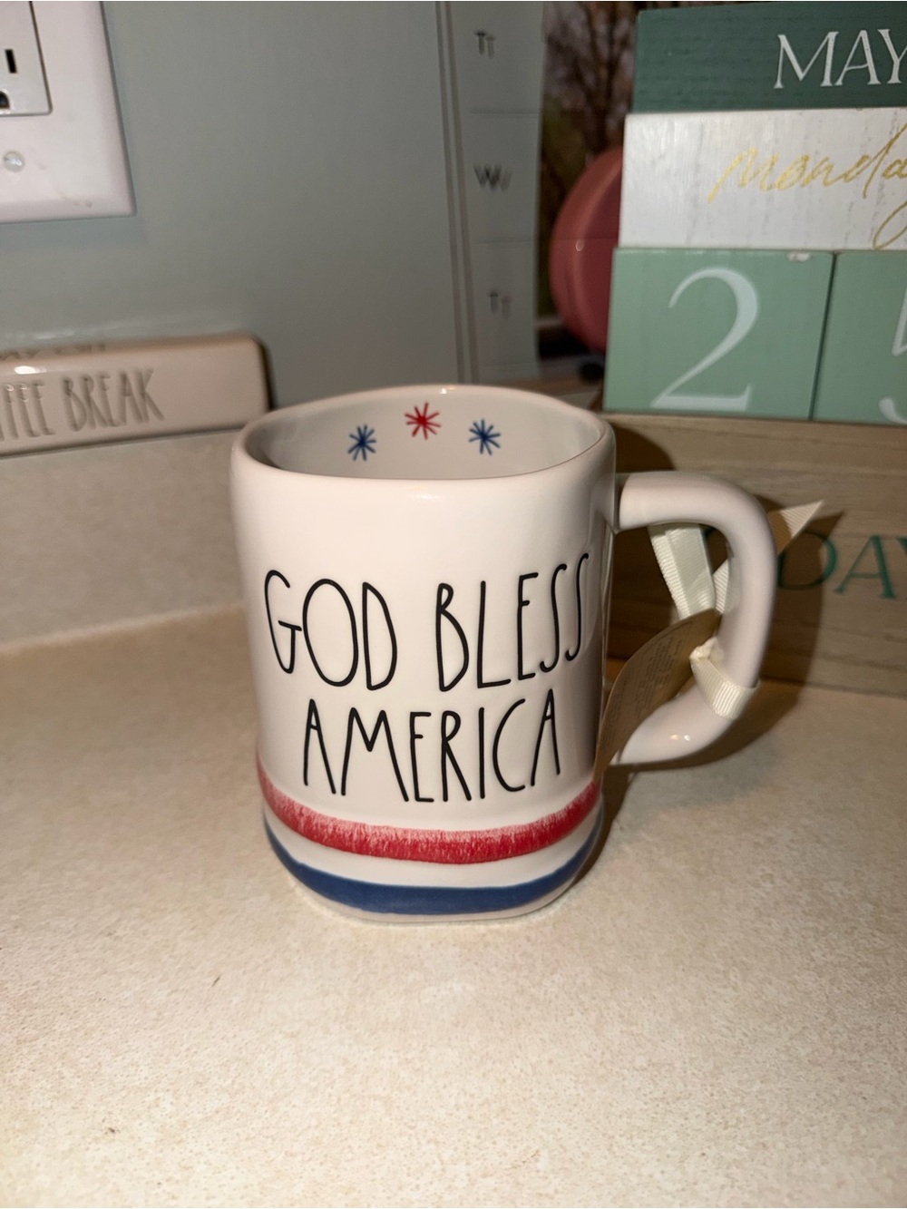 Rae dunn god bless America mug